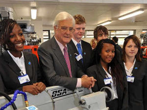 Supporting image for story: Lord Baker visits new Bloxwich college