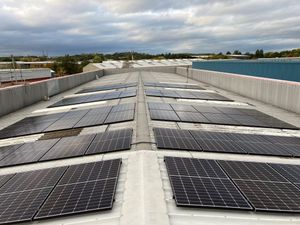 Solar panels on the roof of AcEOn