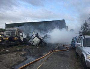 The aftermath of the blaze