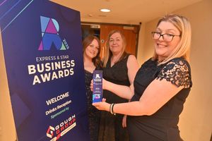 Business of the Year Award winners Walsave Credit Union Ltd. L-r - Kim Lote, Diane Hassell and assistant manager Sarah Lote.
