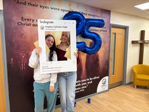 Students celebrating their GCSE results