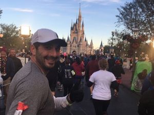 Nathan Judah approaching the Magical Kingdom during his challenge