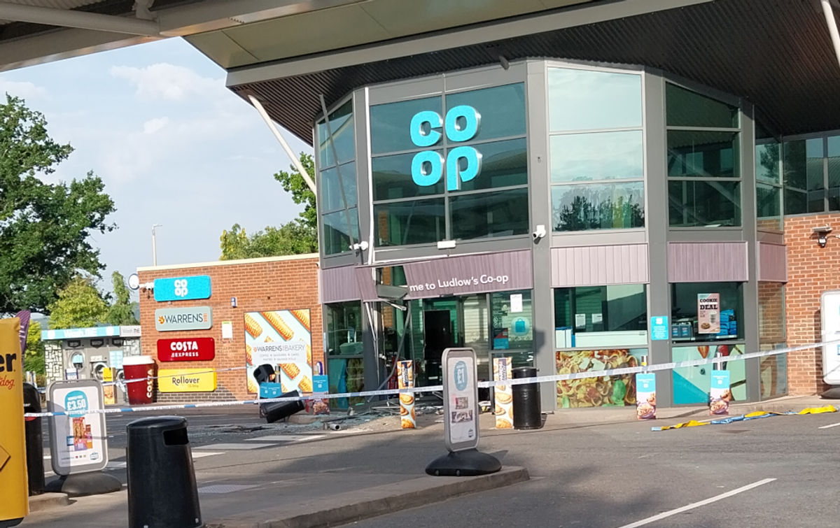 Suspected ram-raid closes Ludlow Co-op - with police on scene