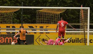 Callum Stewart grabs a goal for Leamington