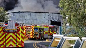 Images of the blaze taken by Adam Foley 