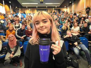 Supporting image for story: WATCH: Game Of Thrones star Maisie Williams visits Birmingham City University