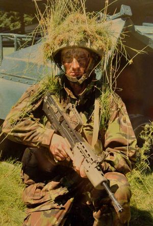 Clive Smith in Lichfield doing basic training in 2003