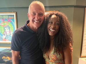 Supporting image for story: Beverley Knight shares snaps with Steve Bull after he attended her Sister Act performance