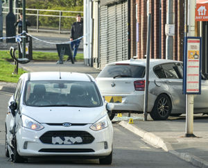The aftermath of the crash in Brownhills High Street. Photo: SnapperSK