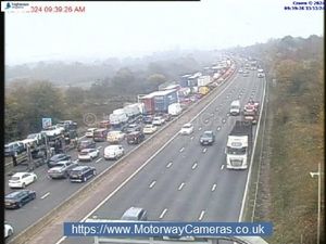 Supporting image for story: Accident causes M6 delays near Stafford
