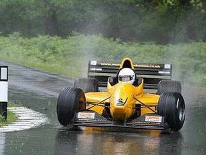 Supporting image for story: Roger Moran shrugs of rain to win hill climb