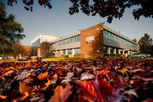 The former Shropshire Star Head Office in Ketley, Telford, one early autumn morning in 2018