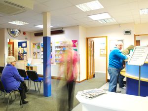 A GP practice waiting room