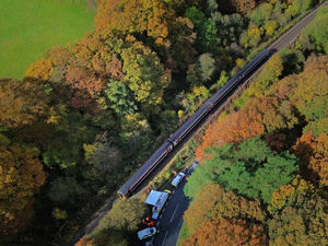 Emergency workers at the scene after a collision involving two trains near Llanbrynmair, Mid Wales  Ian Cooper/PA Wire
            

