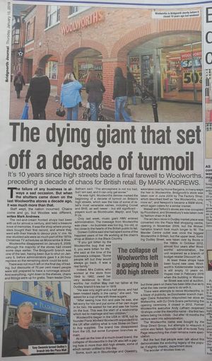 When Woolworths collapsed in 2009