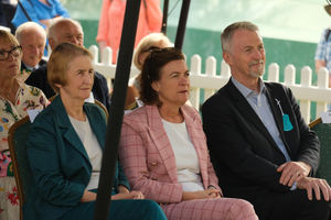 Dame Nia Griffith, Eluned Morgan and Huw Irranca-Davies at the official opening of the show. Image by Andy Compton