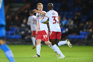 Johnson celebrates his goal. (Image by Owen Russell)