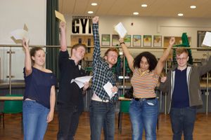 Aldridge School students Abbie Evans, Jordan Peach, James Moss, Aleisha Peace and Sebastian Massey-Cordon