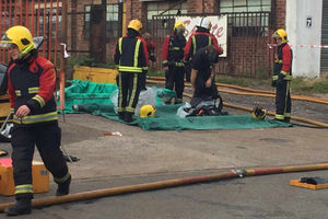 Firefighters at the scene. Picture: Dudley fire station