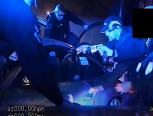 Footage from the dramatic car chase and subsequent arrest by West Midlands Police