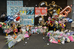 Tributes to Bailey left at the scene of the attack