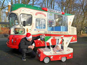 Supporting image for story: Ice cream seller builds replica van for first grandchild 