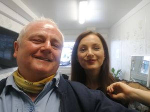 Supporting image for story: Shropshire-based tree hunter Rob McBride keeping fingers crossed for Vesna in Eurovision after bumping into the group in Prague