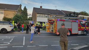 The scene in Churchill Road, Walsall. Picture by Andrej Dodic
