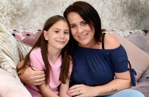 Olivia Austin, 10, and mum Emma
