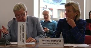 Charles and Amanda Bathurst at the local plan hearings. Picture: Telford & Wrekin Council