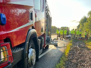Supporting image for story: A5 crash: Driver cut free and airlifted to hospital after suffering 'medical episode' and crashing
