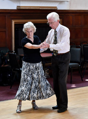 Two of the regulars go through their steps