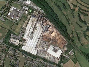 An aerial view showing the Kronospan factory in Chirk. Photo: Google