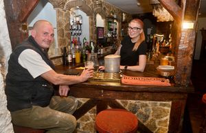 The Down Inn, Bridgnorth. Pictured: Drew Fellows with Yana Portyvailo