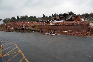 The former Bridgnorth District Council building being demolished. Photo: Eddie Brown