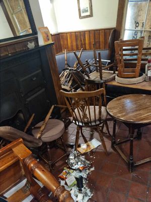 Some of the damage caused