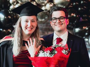 Supporting image for story: 'It was beautiful!': Surprise proposal for Wolverhampton university student after graduation ceremony