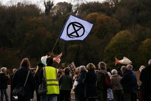 The Cop27 protest march in Ironbridge