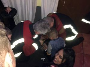Supporting image for story: Boy's fingers freed from sweet machine by firefighters at New Year party