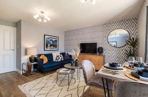 A living room in a typical Woodcote style property