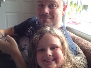 Supporting image for story: Brave Katie, 11, donates hair in memory of 'lovely' dad killed by brain tumour