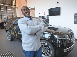 Supporting image for story: Olympic legend Linford Christie visits Jaguar Land Rover in Wolverhampton for truly inspiring reason