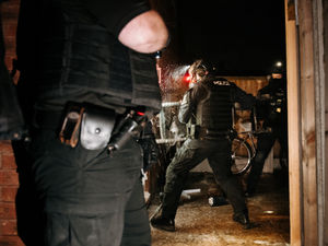 Supporting image for story: Watch: Police smash into Shrewsbury home in dawn drugs raid