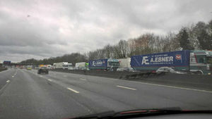 Traffic on the M6 is backed up to Junction 12, picture: Paul Milgate-Scarrott