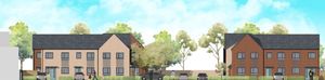 A illustration of the street scene for a 34-home new scheme in Friar Park Road. PIC: Keon Homes