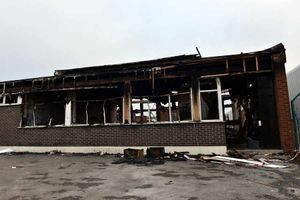 The aftermath of the blaze