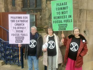 Supporting image for story: Shrewsbury campaigners join national protests over fossil fuel investments