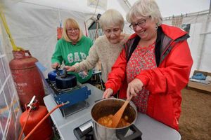 Making casserole are Sue Bennett, Margaret Middleton and Gill Weaver all from Stafford