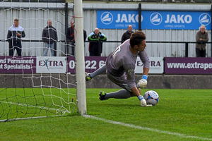 Matt Duke saves, but John Disney put away the rebound.
