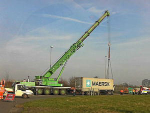 Supporting image for story: Crane called in after lorry overturns in Cannock